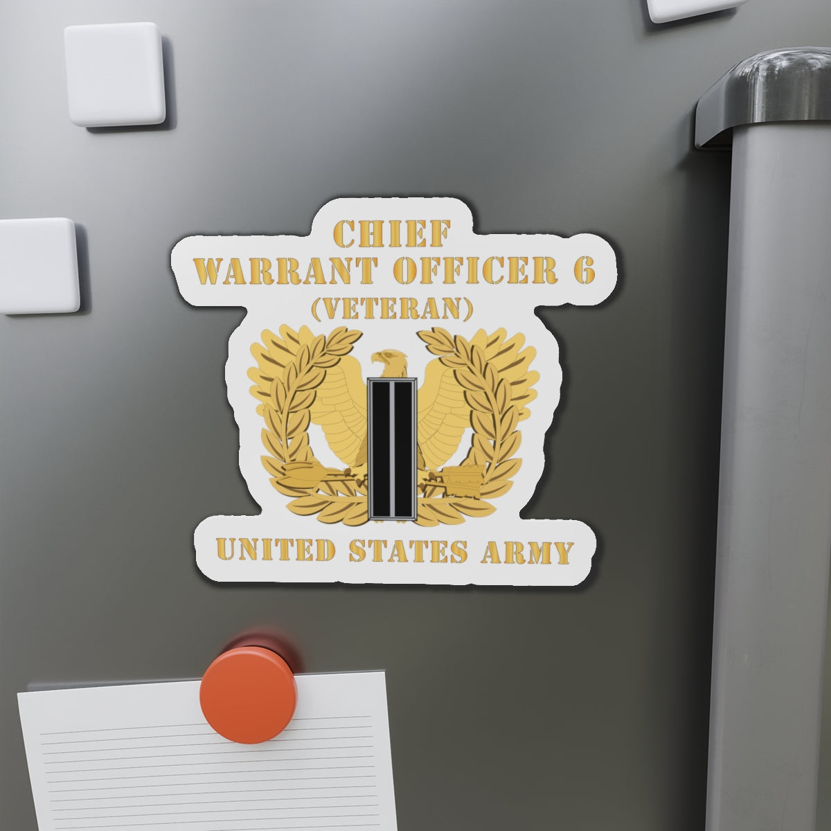 Die-Cut Magnets -SSI - Army - Chief Warrant Officer - CW06 - Veteran - Flat - Eagle and Bar X 300