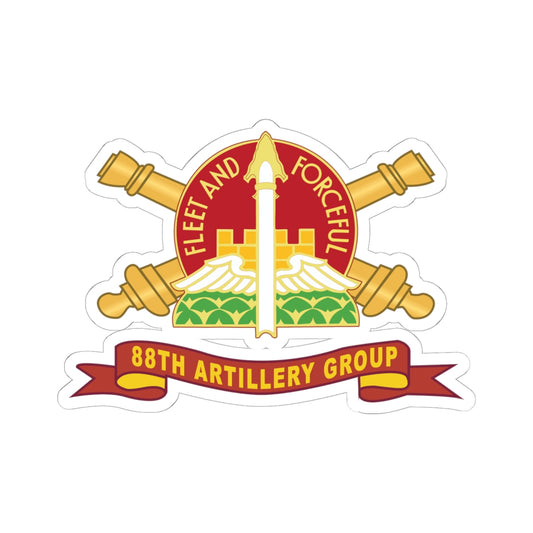 Kiss-Cut Stickers - 88th Artillery Group - DUI w Br - Ribbon X 300