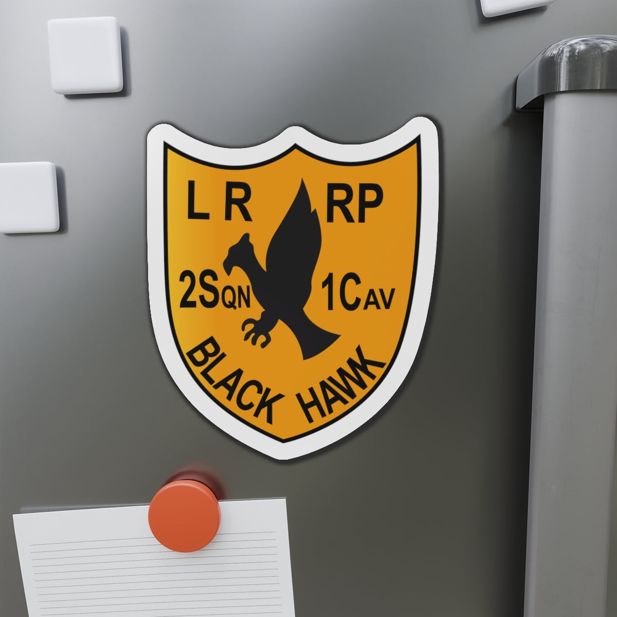 Die-Cut Magnets - Army - 2nd Squadron, 1st Cav Regt  LRRP - Black Hawk