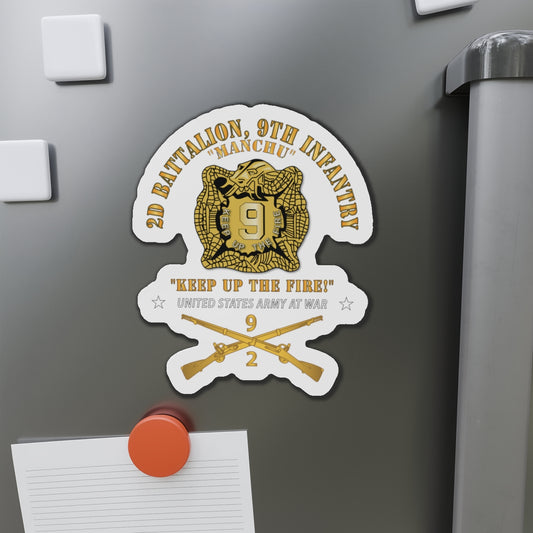 Die-Cut Magnets - Army - 2nd Bn 9th Infantry Regiment - Army At War w IN Branch