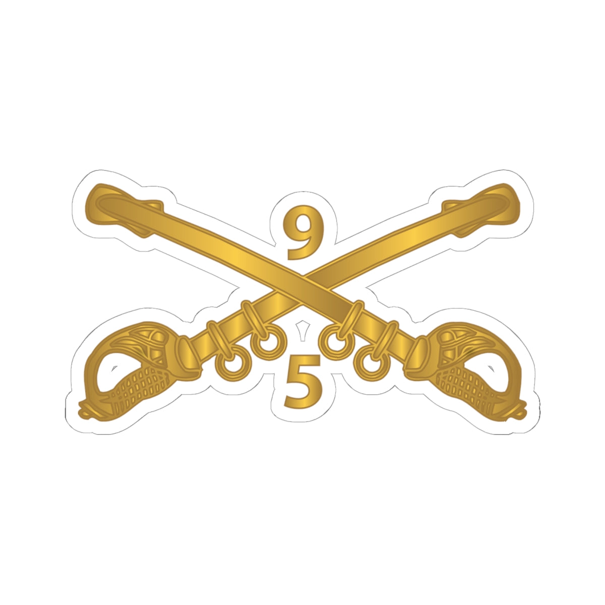 Kiss-Cut Stickers - Army - 5th Squadron, 9th Cavalry Branch wo Txt X 300