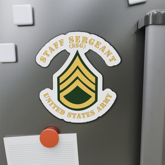 Die-Cut Magnets -SSI - Army - Staff Sergeant - SSG - Flat X 300