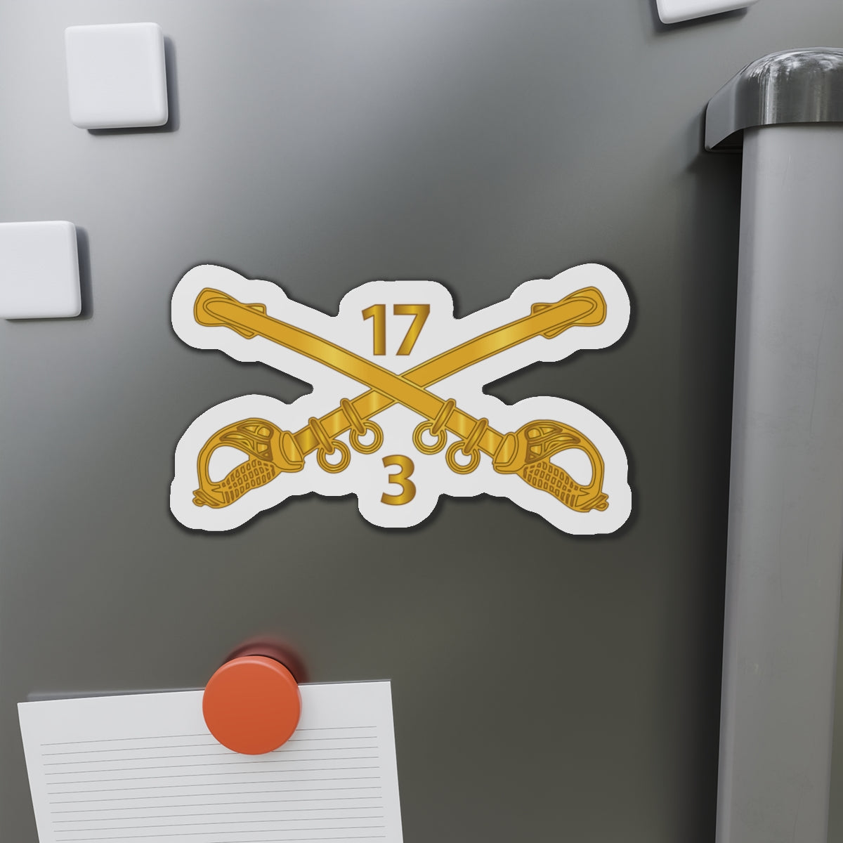 Die-Cut Magnets - Army - 3rd Squadron 17th Cavalry Regiment Branch wo Txt