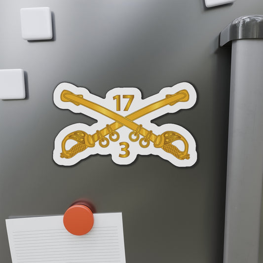 Die-Cut Magnets - Army - 3rd Squadron 17th Cavalry Regiment Branch wo Txt