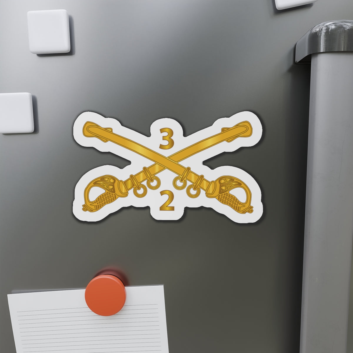 Die-Cut Magnets - 2nd Squadron 3rd Armored Cavalry Regiment Branch wo Txt