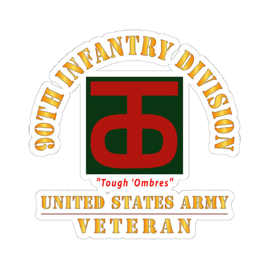 Kiss-Cut Stickers - Army - SSI - 90th Infantry Division - Tough 'Ombres - US Army Veteran X 300