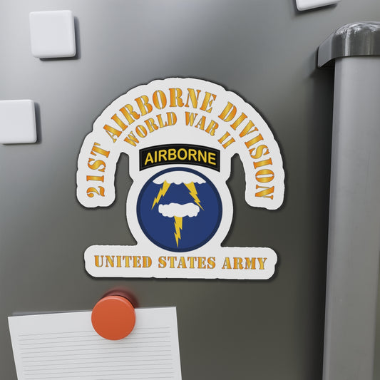 Die-Cut Magnets - Army - SSI - 21st Airborne Infantry Division  - WWII - US Army X 300