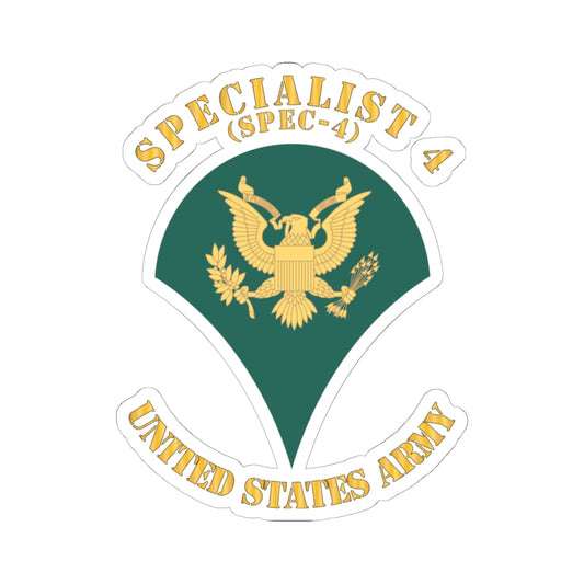 Kiss-Cut Stickers Army - Army - Enlisted - SPEC 4 - Specialist 4  - Std - X 300