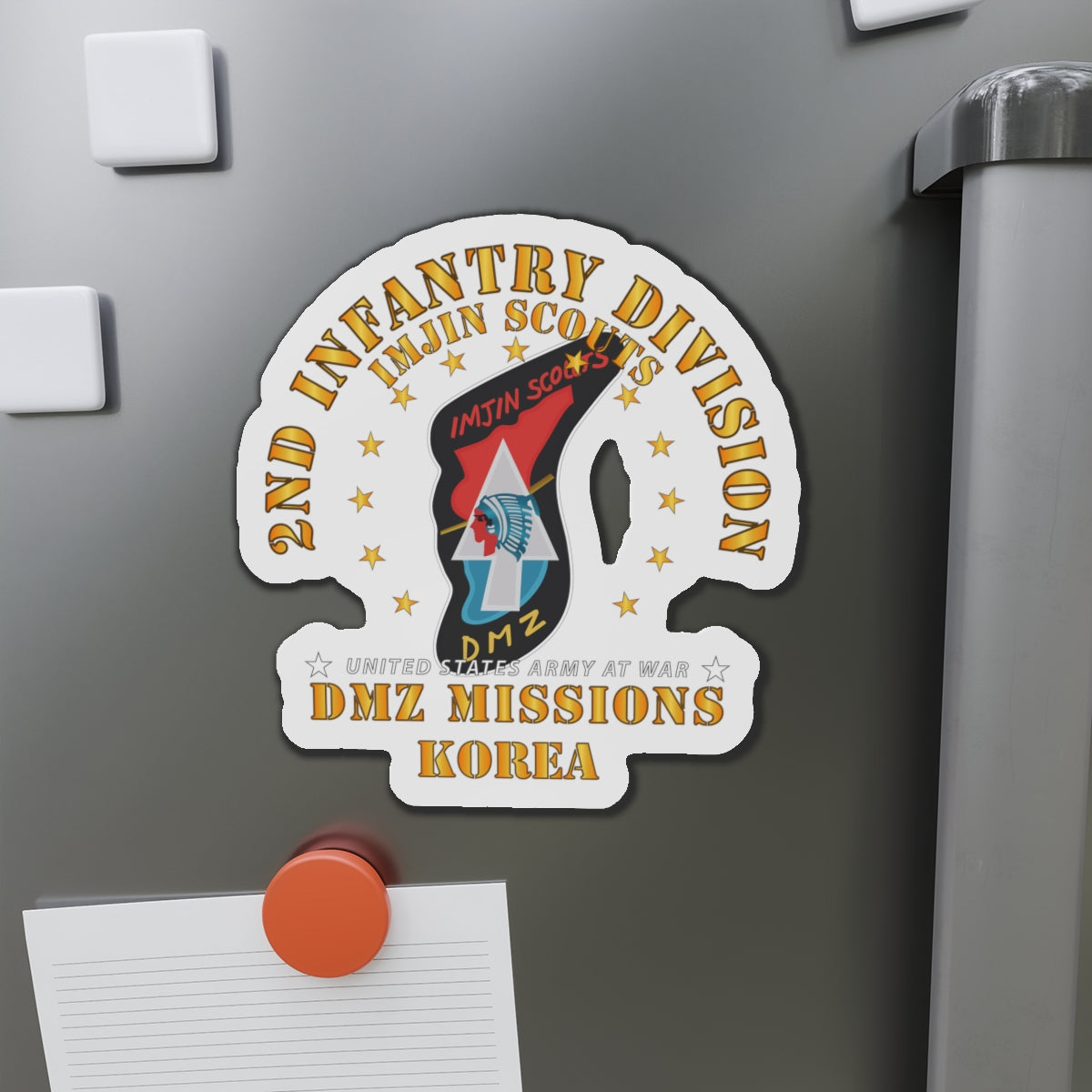 Die-Cut Magnets -SSI - Army - 2nd Infantry Division - ImJin Scout -DMZ Missions