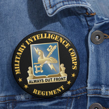 Load image into Gallery viewer, Custom Pin Buttons - Military Intelligence Corps Regiment X 300
