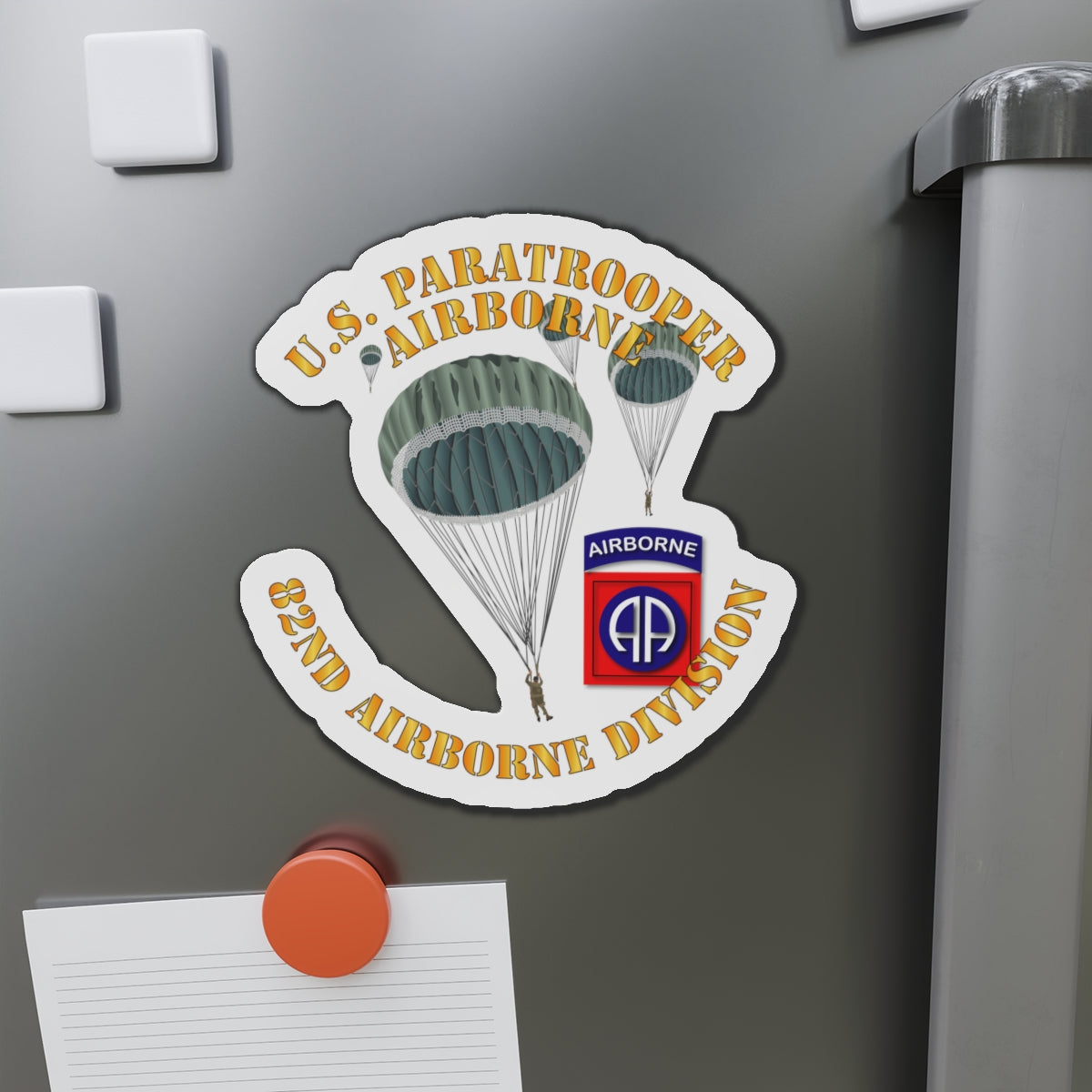 Die-Cut Magnets - Army - US Paratrooper - 82nd wo Shadow