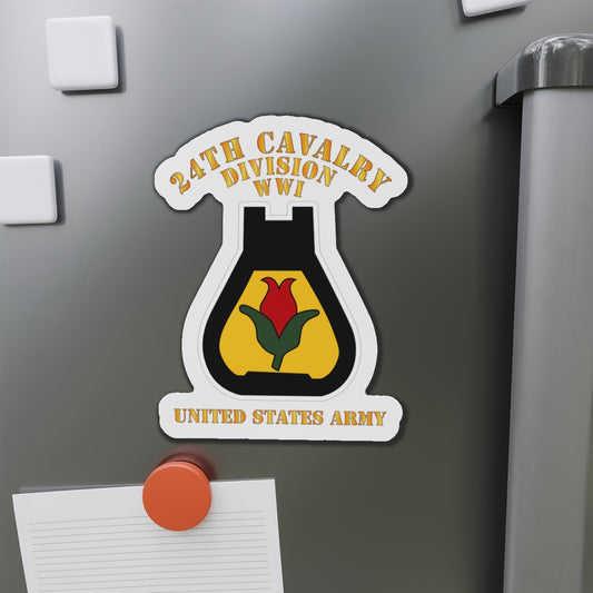 Die-Cut Magnets - Army - SSI - 24th Cavalry Division - WWI - US Army X 300