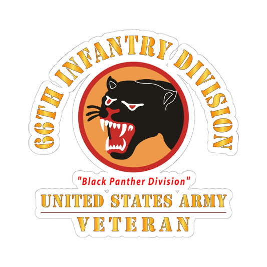 Kiss-Cut Stickers - Army - SSI - 66th Infantry Division - Black Panther Division - US Army Veteran X 300