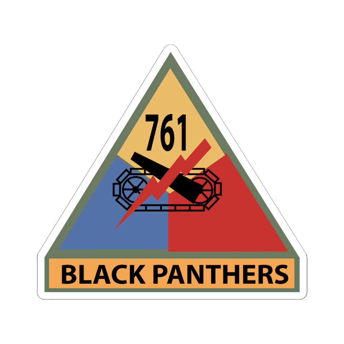 Kiss-Cut Stickers - SSI - 761st Tank Batalion w Name Tape X 300