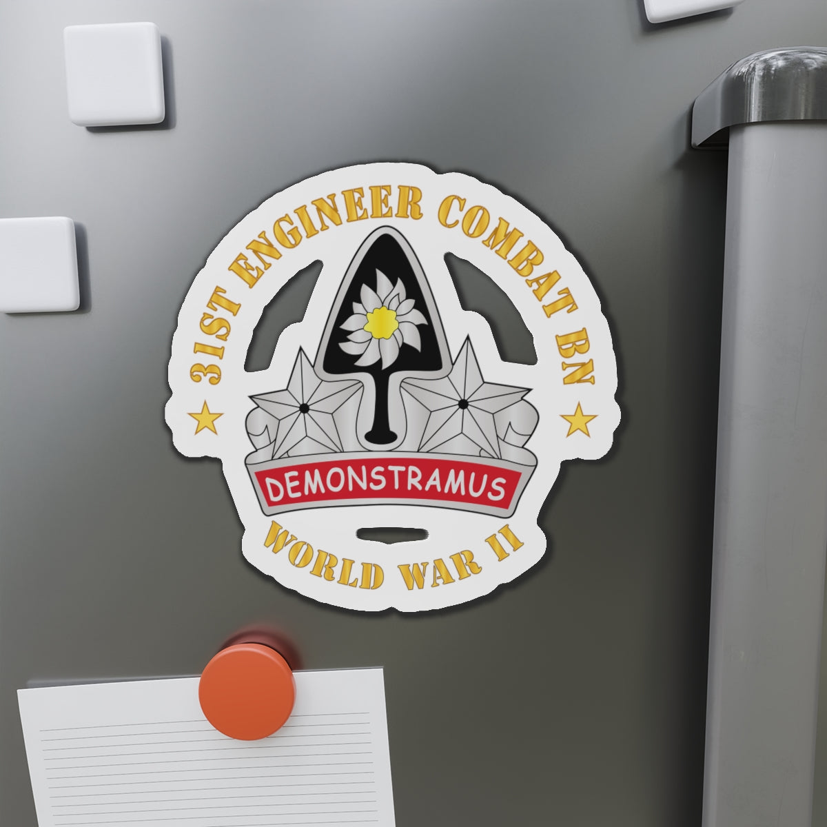 Die-Cut Magnets - Army - 31st Engineer Combat Bn - World War II