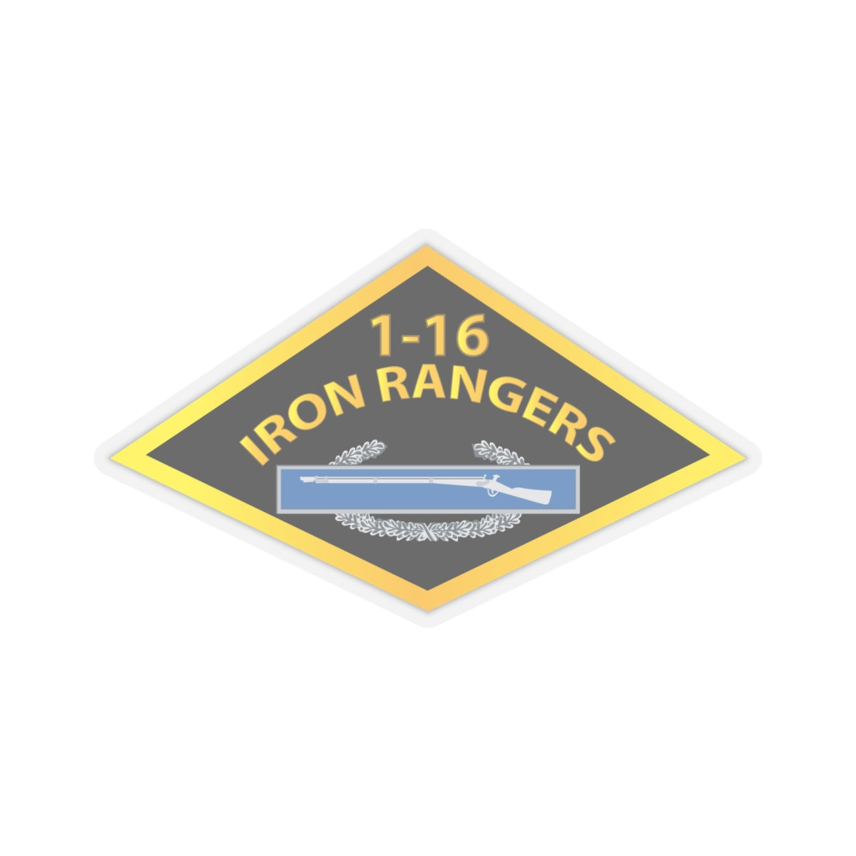 Kiss - Cut Stickers - Army - 1st Bn,16th Infantry - Iron Rangers w CIB w Txt X 300