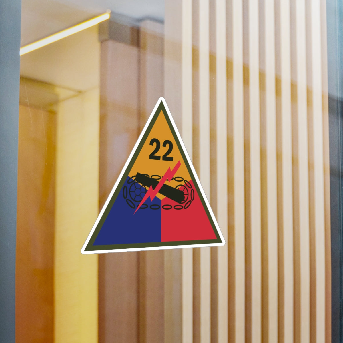 Kiss-Cut Vinyl Decals - SSI - 22nd Armored Division X 300