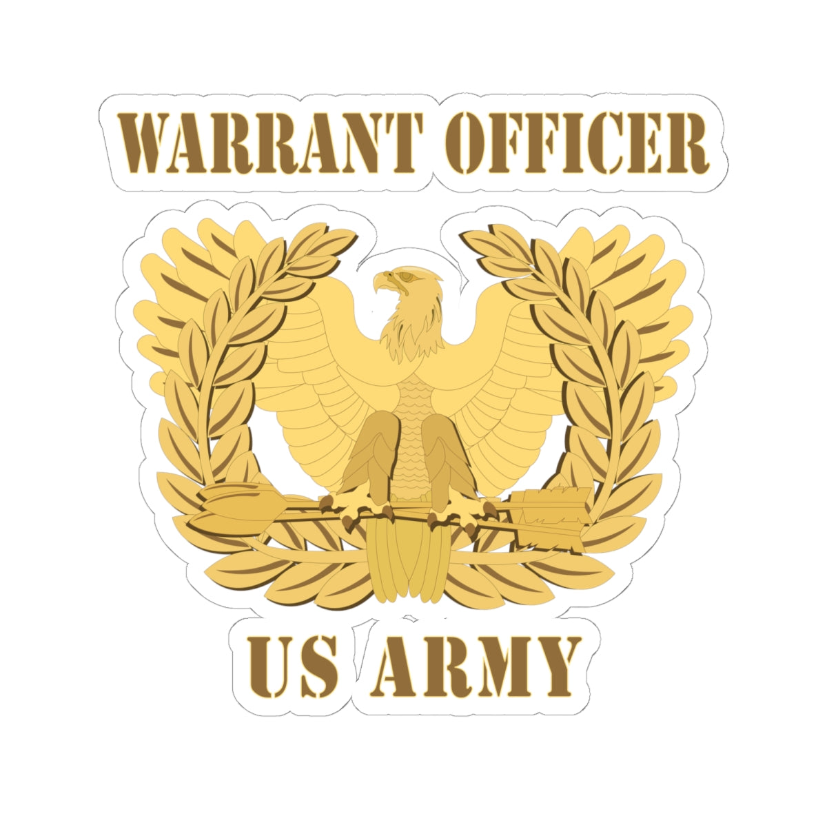 Kiss-Cut Stickers - Army - Emblem - Warrant Officer Insignia X 300