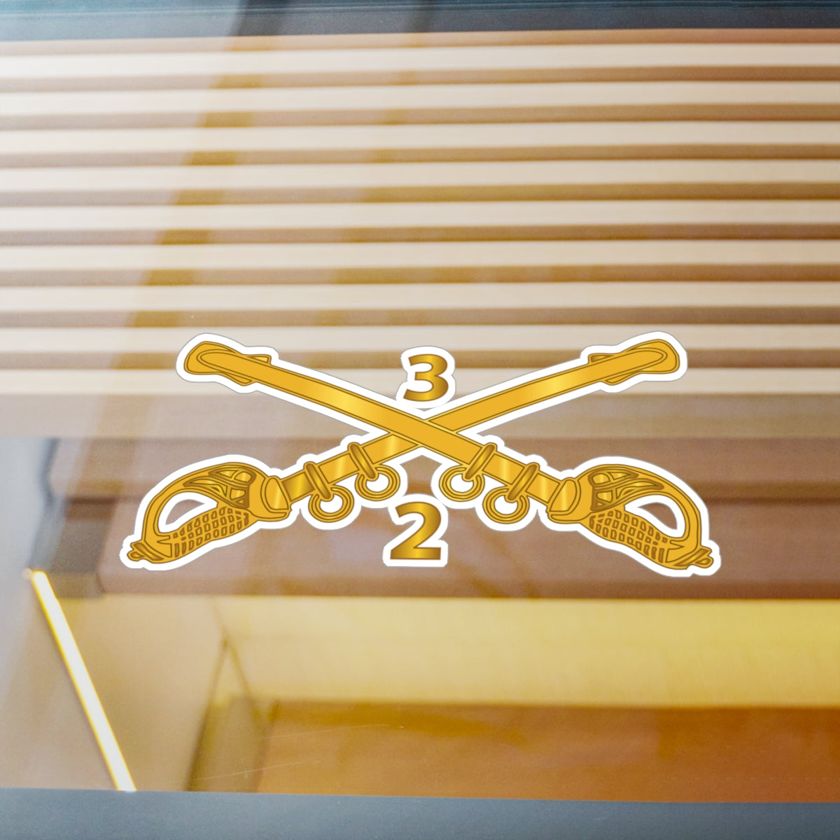 Kiss-Cut Vinyl Decals - Army - 2nd Squadron 3rd Armored Cavalry Regiment Branch wo Txt