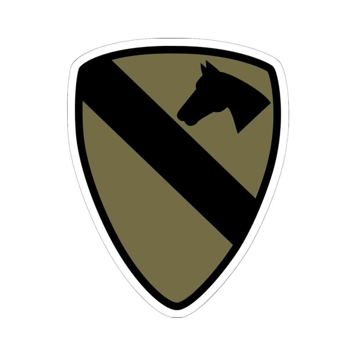 Kiss-Cut Stickers -  SSI - 1st Cavalry Division - Subdued X 300