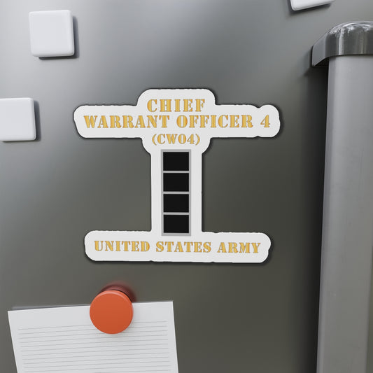 Die-Cut Magnets -SSI - Army - Chief Warrant Officer 4 - CW04 - Retired - Flat - X 300