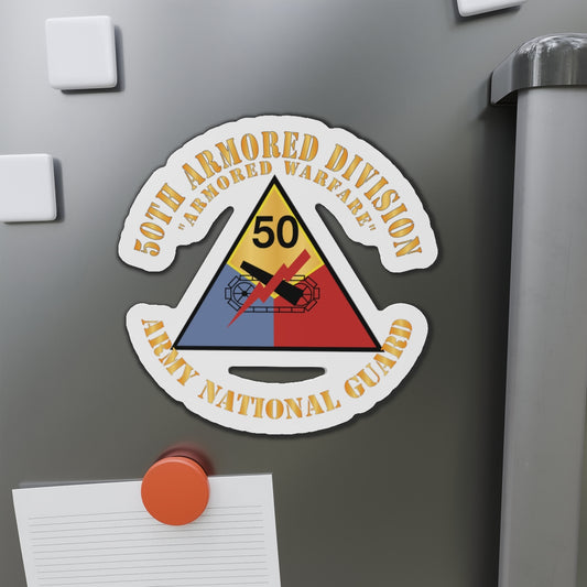 Die-Cut Magnets -  50th Armored Division - SSI - Armored Warfare - ARNG X 300