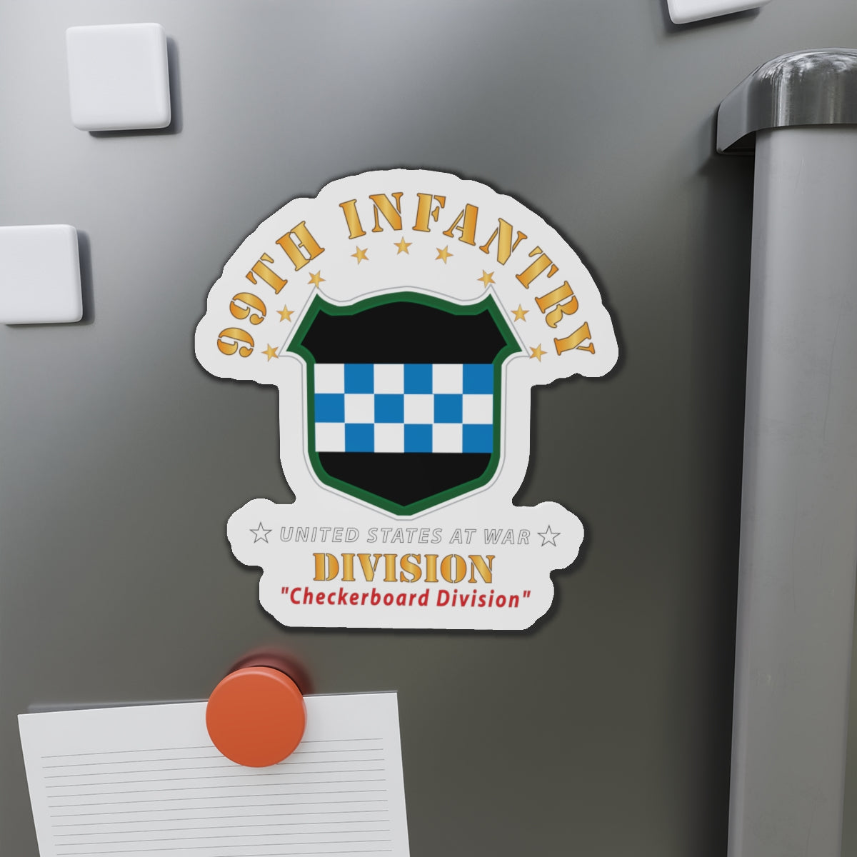 Die-Cut Magnets -SSI -Army - 99th Infantry Division - Checkerboard Division X 300