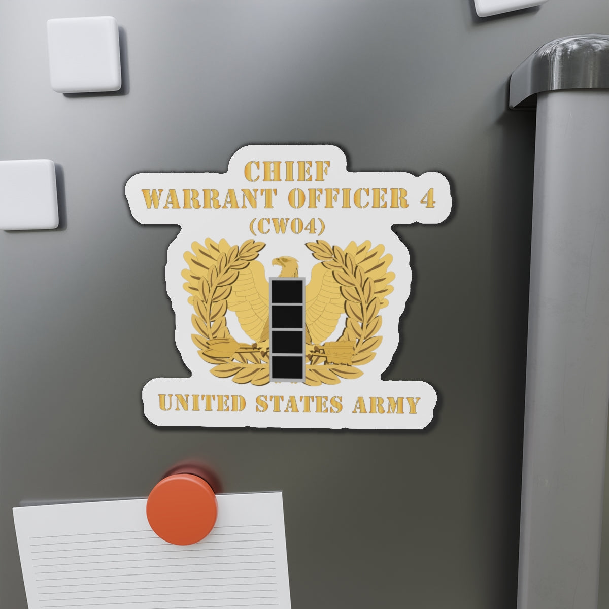 Die-Cut Magnets -SSI - Army - Chief Warrant Officer - CW04 - Flat - Eagle and Bar X 300