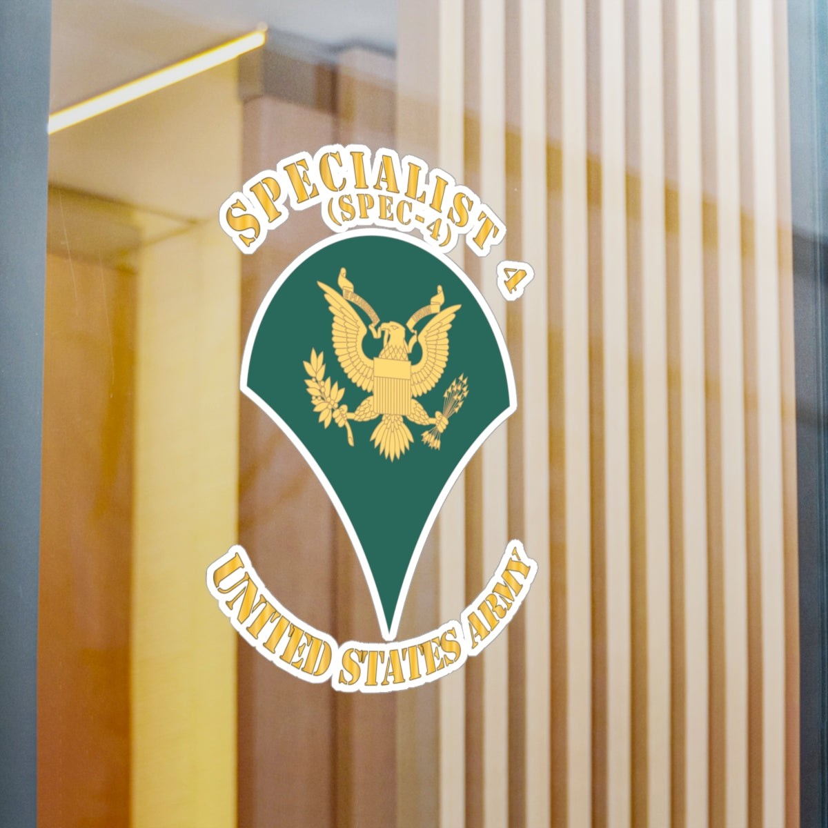 Kiss-Cut Vinyl Decals - Army - Enlisted - SPEC 4 - Specialist 4  - Std - X 300