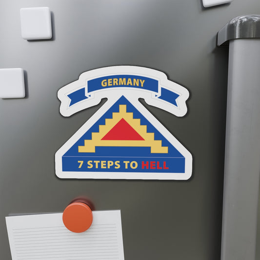 Die-Cut Magnets - 7th United States Army  w 7 Steps Hell w Scroll X 300