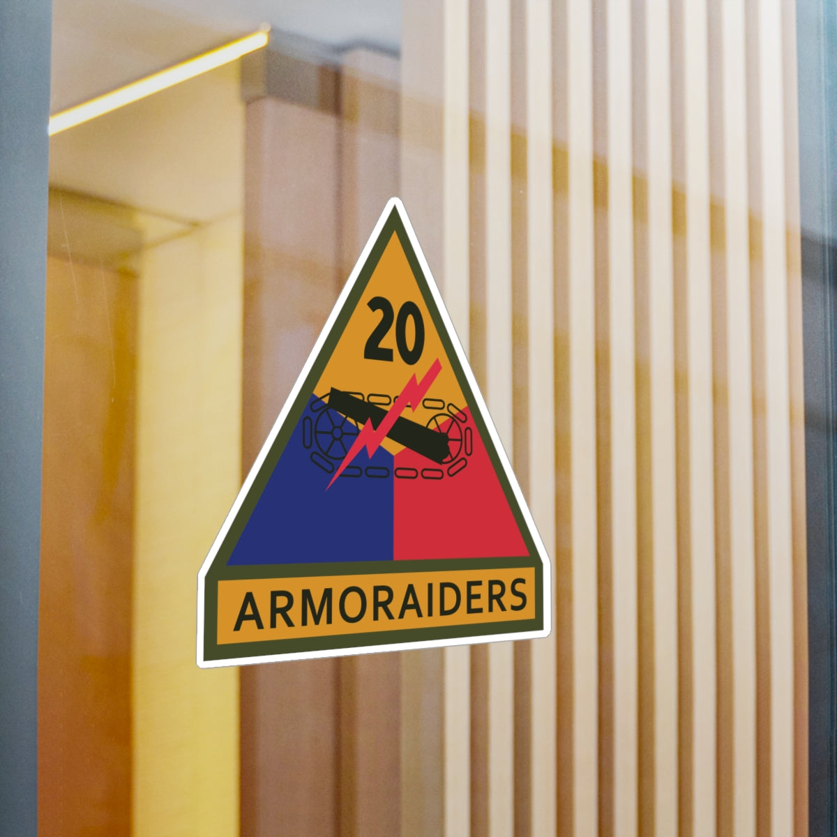 Kiss-Cut Vinyl Decals - SSI - 20th Armored Division w Name Tape X 300