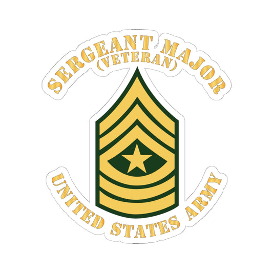 Kiss-Cut Stickers - Army - Sergeant Major - SGM - Veteran - Flat X 300