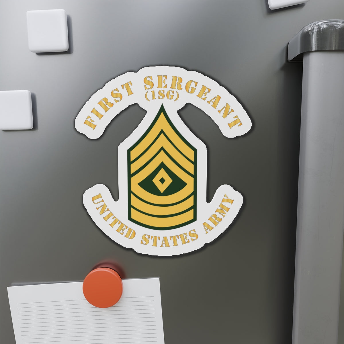 Die-Cut Magnets -SSI -Army - First Sergeant - 1SG - Flat X 300