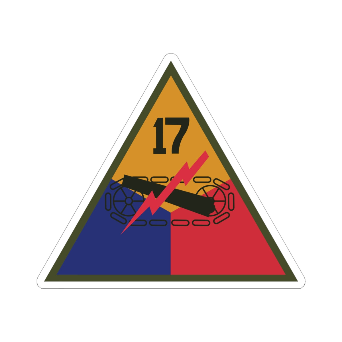 Kiss-Cut Stickers - SSI - 17th Armored Division X 300