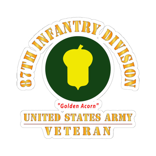 Kiss-Cut Stickers - Army - SSI - 87th Infantry Division - Golden Acorn - US Army Veteran X 300
