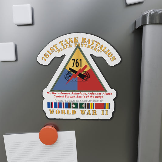 Die-Cut Magnets -SSI - Army - 761st Tank Battalion - Black Panthers - w SSI WWII  EU SVC