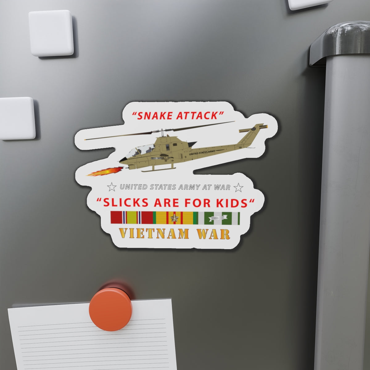 Die-Cut Magnets - AH-1 Cobra - Snake Attack - Slicks are for Kids w VN SVC