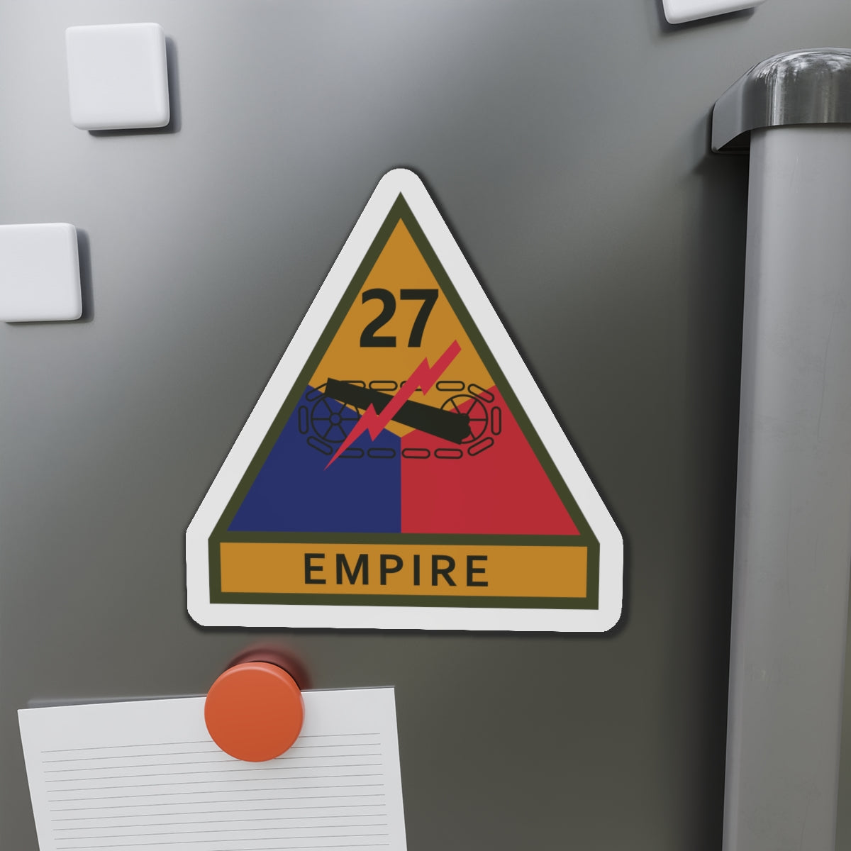 Die-Cut Magnets SSI - 27th Armored Division w Name Tape X 300