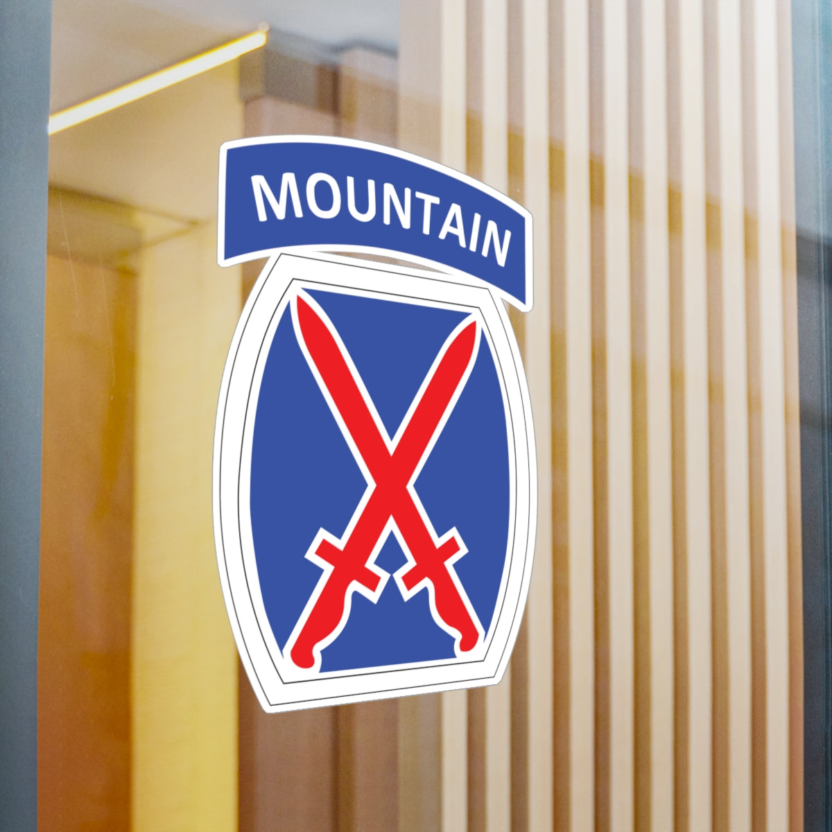 Kiss-Cut Vinyl Decals - DUI - 10th Infantry Division X 300