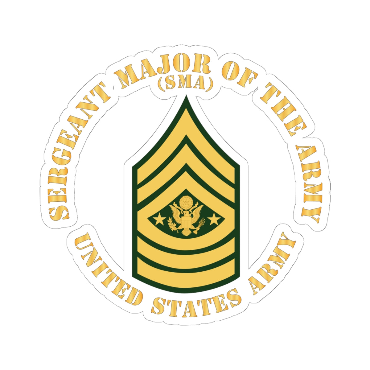 Kiss-Cut Stickers - Army - Sergeant Major of the Army - SMA - Flat X 300