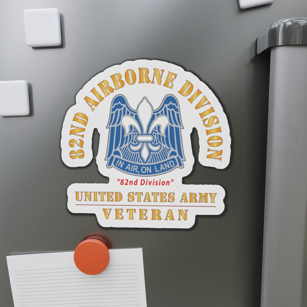 Die-Cut Magnets - Army - DUI - 82nd Airborne Division - 82nd Division - US Army Veteran X 300
