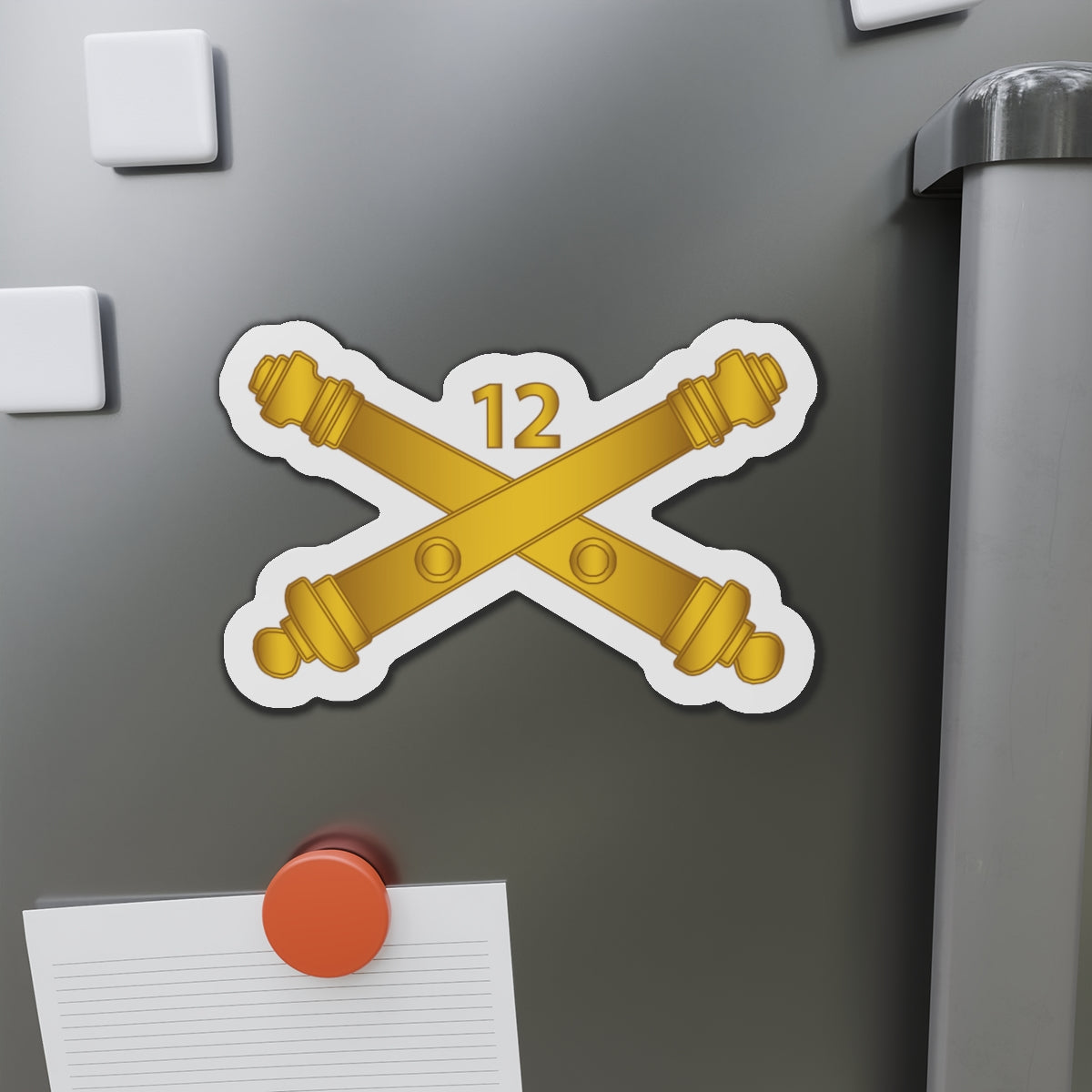 Die-Cut Magnets - Army - 12th Field Artillery Regt - Artillery Br wo Txt