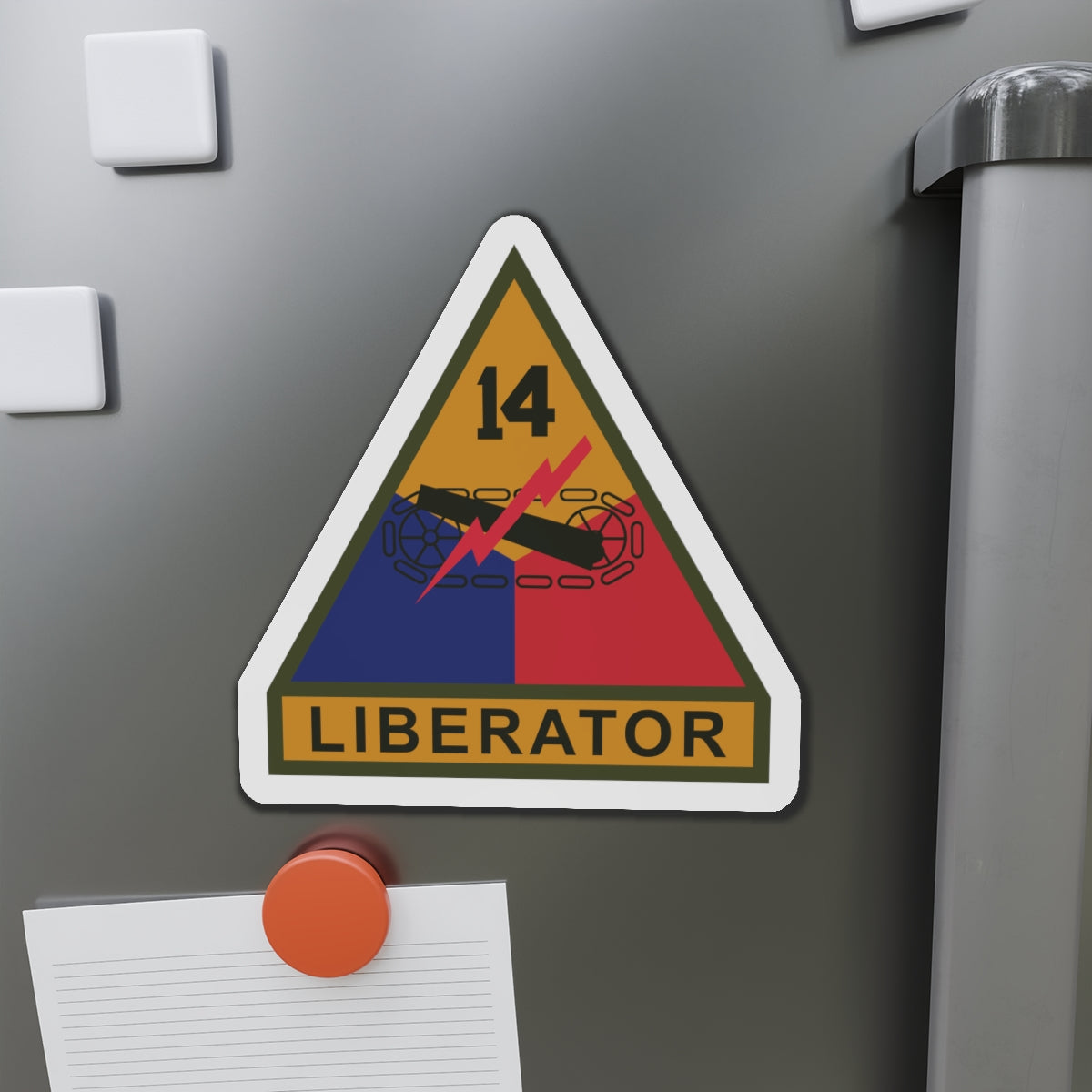 Die-Cut Magnets -SSI - 14th Armored Division w Name Tape X 300