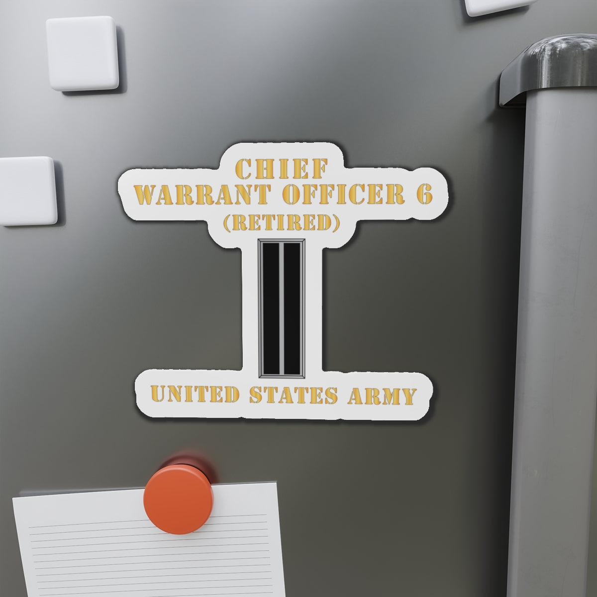 Die-Cut Magnets -SSI - Army - Chief Warrant Officer 6 - CW06 - Retired - Flat - X 300