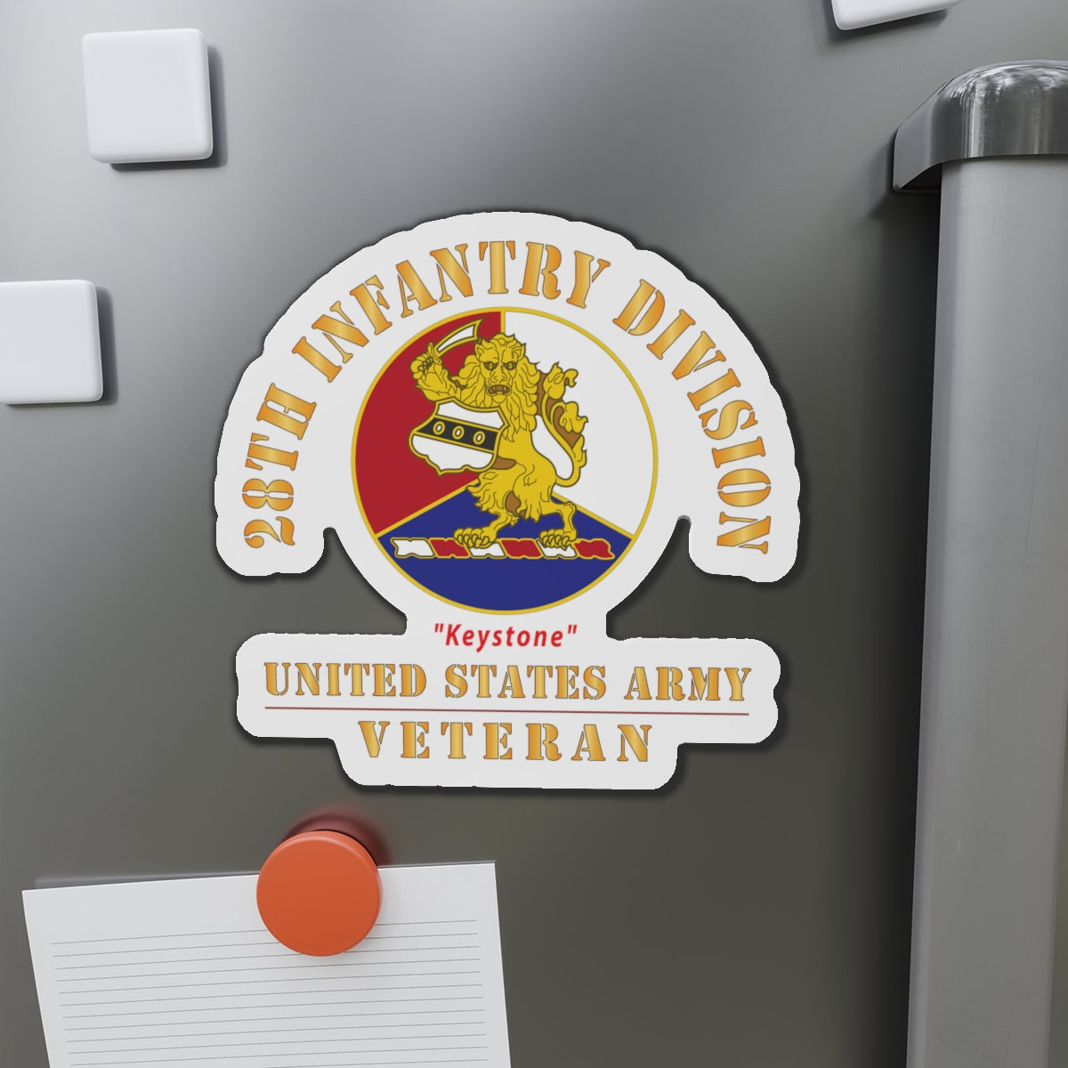 Die-Cut Magnets - Army - DUI - 28th Infantry Division - Keystone - US Army Veteran X 300