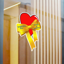 Load image into Gallery viewer, Kiss-Cut Vinyl Decals - ARMY - Heart - Yellow Ribbon - Support Troops and Vets X 300
