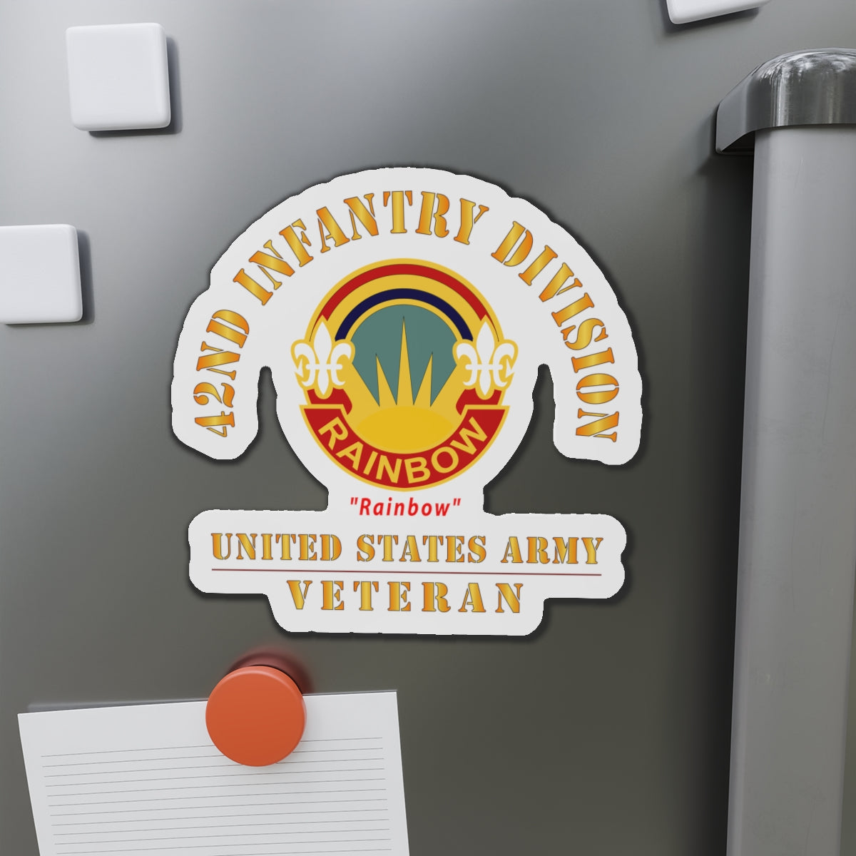 Die-Cut Magnets - Army - DUI - 42nd Infantry Division - Rainbow - US Army Veteran X 300