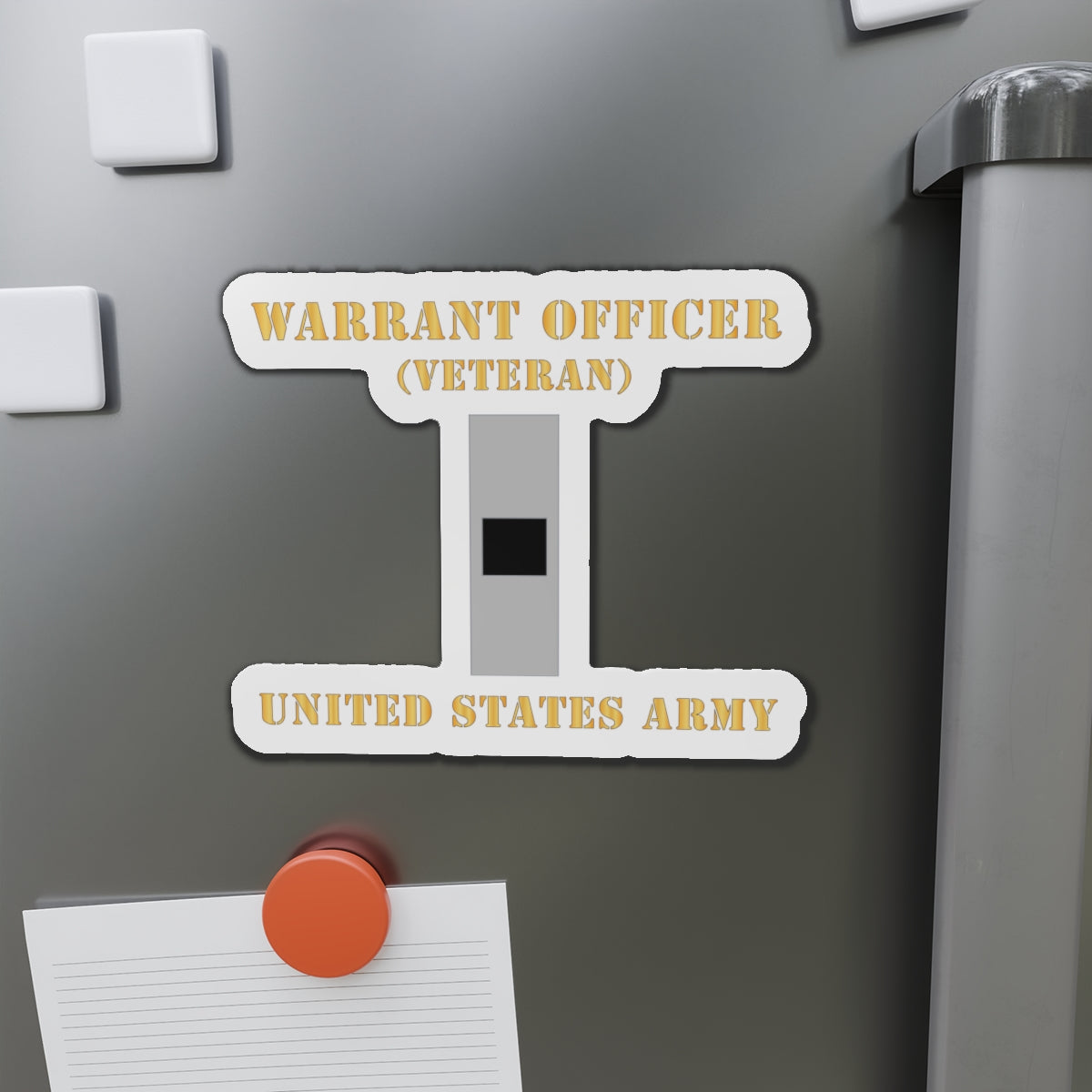 Die-Cut Magnets -SSI -  Army - Warrant Officer - W01 - Veteran - Flat X 300