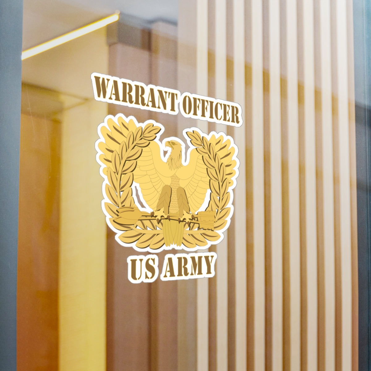 Kiss-Cut Vinyl Decals - Army - Emblem - Warrant Officer Insignia X 300