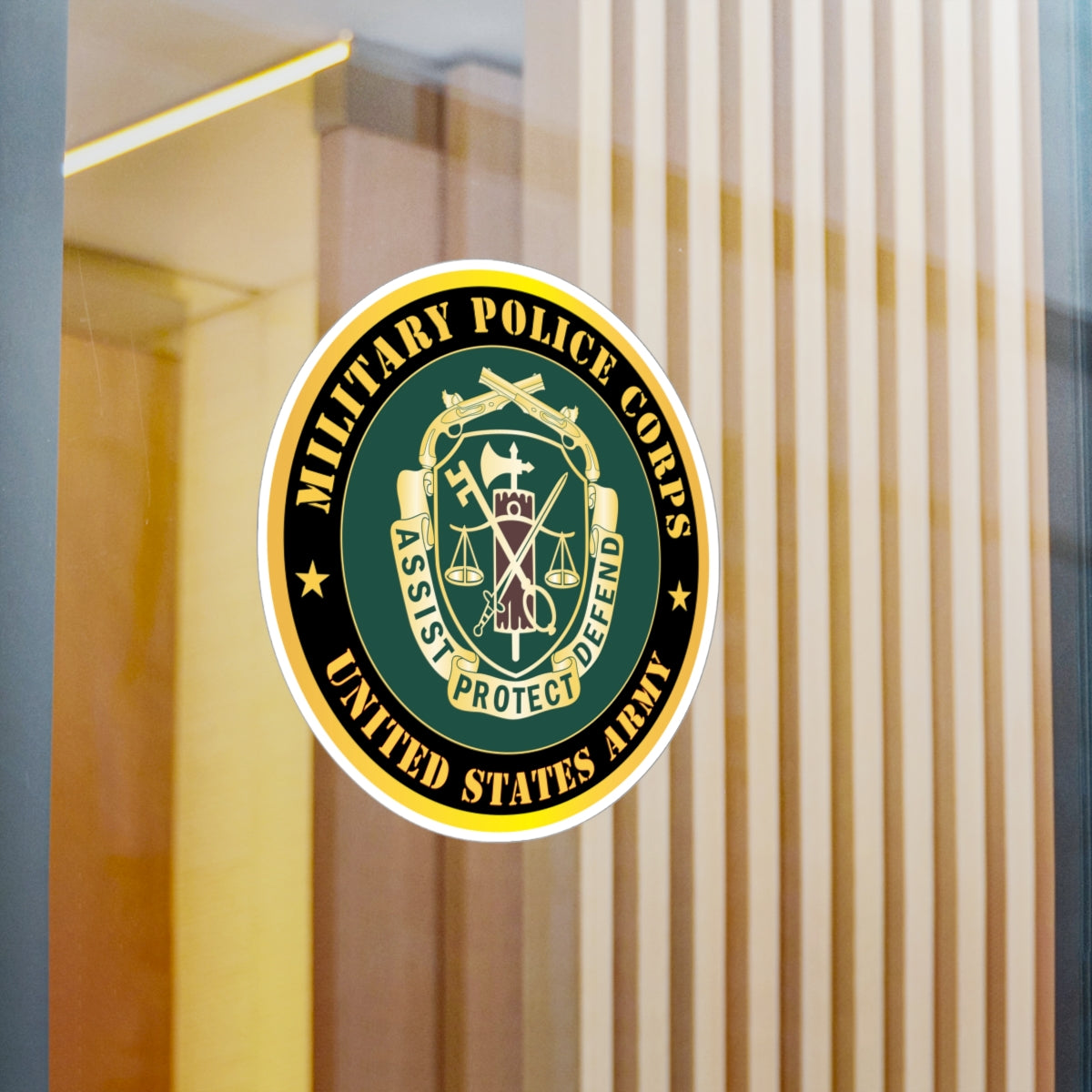 Kiss-Cut Vinyl Decals - Army - Military Police Corps Regimental Crest - United States Army X 300